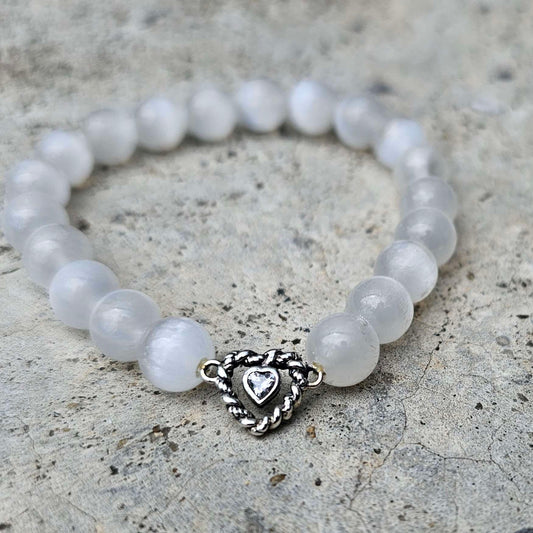 Selenite stone bracelet (16 cm)