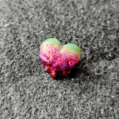 Transition Glitter Enamel Melting Heart