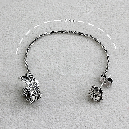 Lucky Lady Earrings With Veritas Vine Ear Cuff