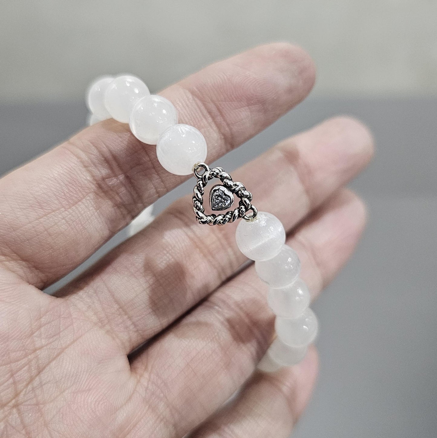 Selenite stone bracelet (16 cm)