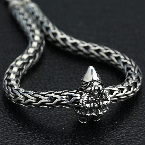 OHM Mankini Gnome Silver Charm Bead - 962 Sterling Silver, Compatible With European Charm Bracelets