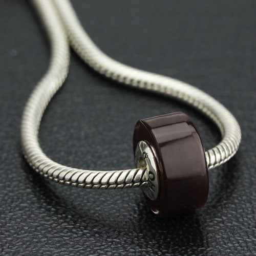 OHM Black Coffee Beads - Sterling Silver Charm Beads For European Bracelet Brands - View #5